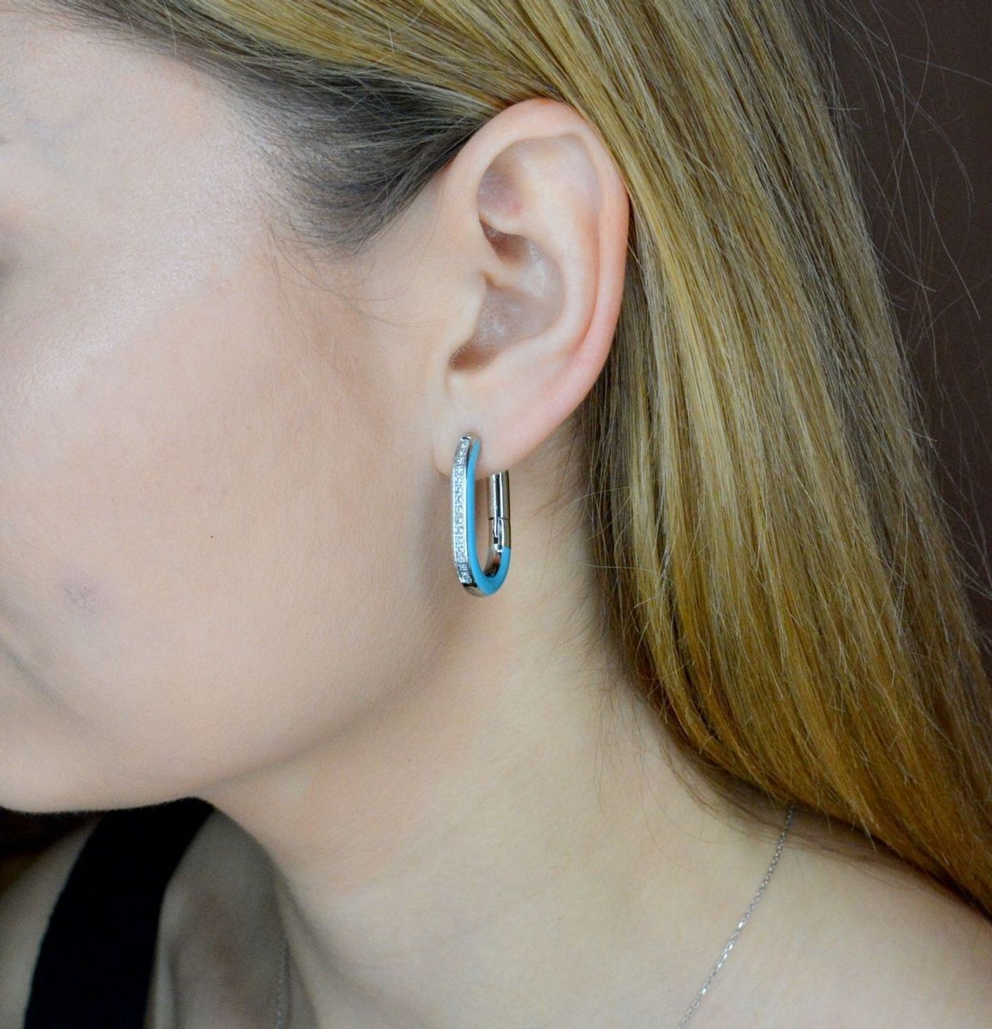 Kolczyki Nomination z błękitną emalią Italy Drusilla 028708 028. Kolczyki z niebieską emalią.jpg